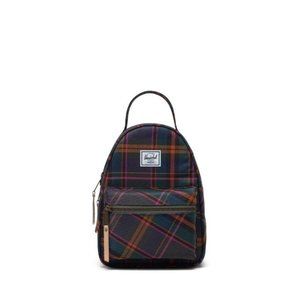 Herschel Supply Company Mini Backpack in Black Plaid with Pink & Brown Accents